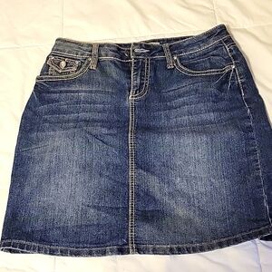 Denim mini skirt